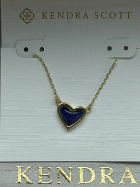 Kendra Scot Blue Heart Pendant Necklace